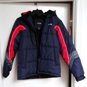 London Fog Boys Jacket 14/16 + ski gloves
